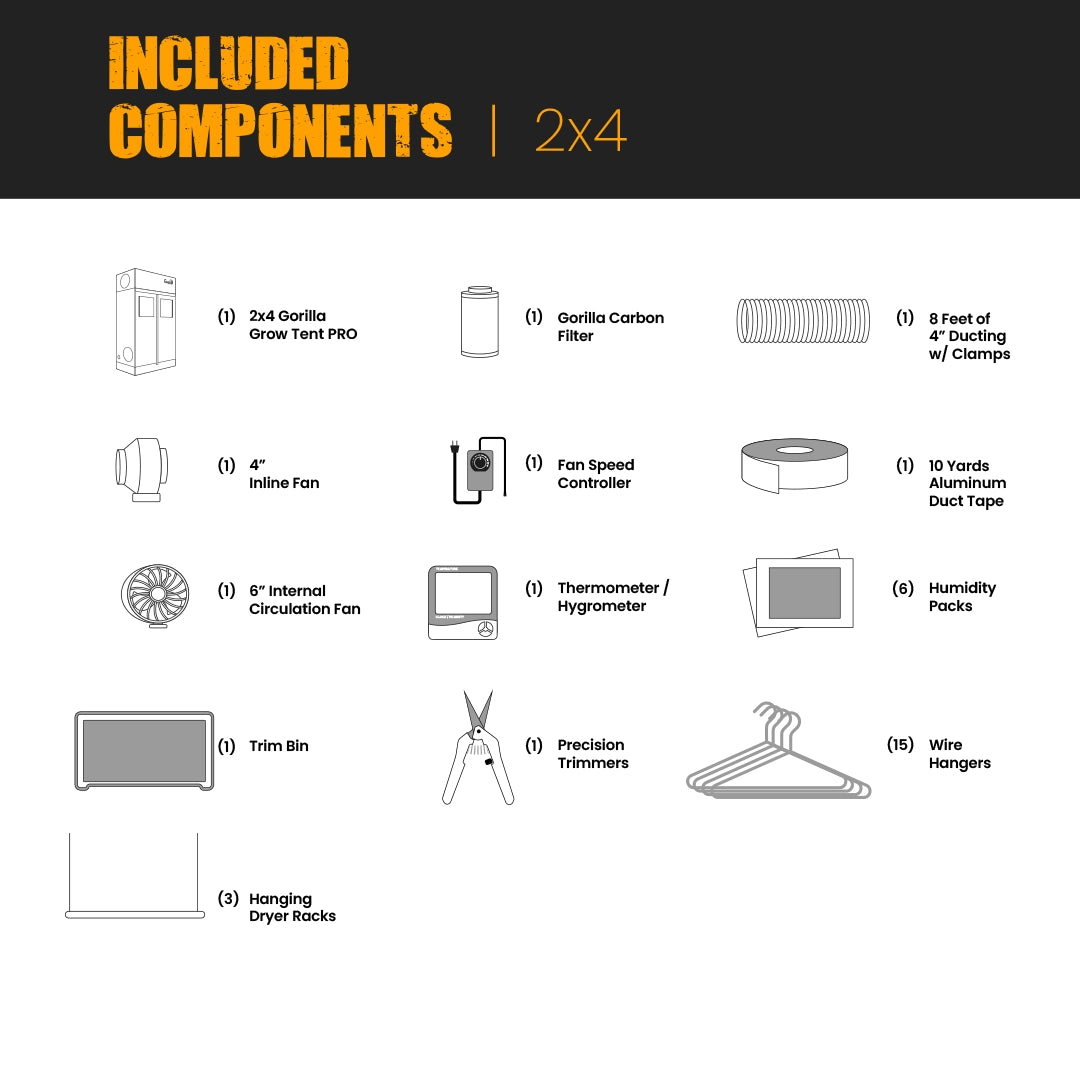 Drying Tent Kit 2x4 - All in One